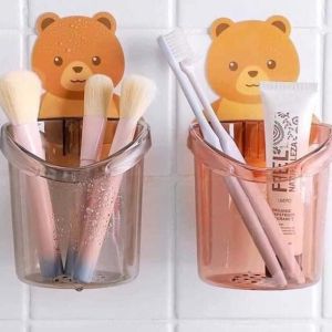TKVT2020- Cốc Gấu Đựng Bàn Chải Kem Đánh Răng Dán Tường Đa Năng