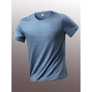 [Local Stock] ZEEMIN Mens Quick Dry T-Shirt Summer Gradient Breathable Short Sleeve Crew Neck Running Fitness Sports Outdoor Workout Casual Tops