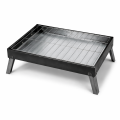 Panggangan Arang Portable Lipat BBQ Grill Stainless Steel - Alat Bakar Sate Ikan Daging Serbaguna Mini Outdoor Camping. 