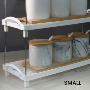 Stackable Rack Organizer Multifunctional Foldable Space Saver Desktop Pantry Kitchen Shelf  Countertop Storage