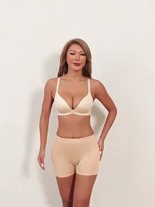 Womens Butt Lifting Shapewear Shorts in Black\Apricot Invisible Hip Enhancing Padded Underwear High Elastic Seamless