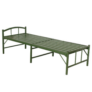Foldable Single Bed Iron Bed Daytime Nap Bed Reinforced Iron Bed Home Leisure Furniture Metal Material