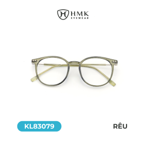 Gọng Kính Cận Kim Loại Phối Nhựa Nam Nữ Chính Hãng HMK Eyewear Dáng Bo Tròn Dễ Mang - KL83079