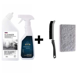 BUY 1 TAKE 3 Cleaner Toilet Oil Stain Remove Dissolves and Removes Oil Stains Quickly Decomposing Stubborn Oil Stains Liquid Cleaner Anti-Bacterial Cleaner Removes Dirt Odor Fragrance and Brightens Strong Toilet Cleaner