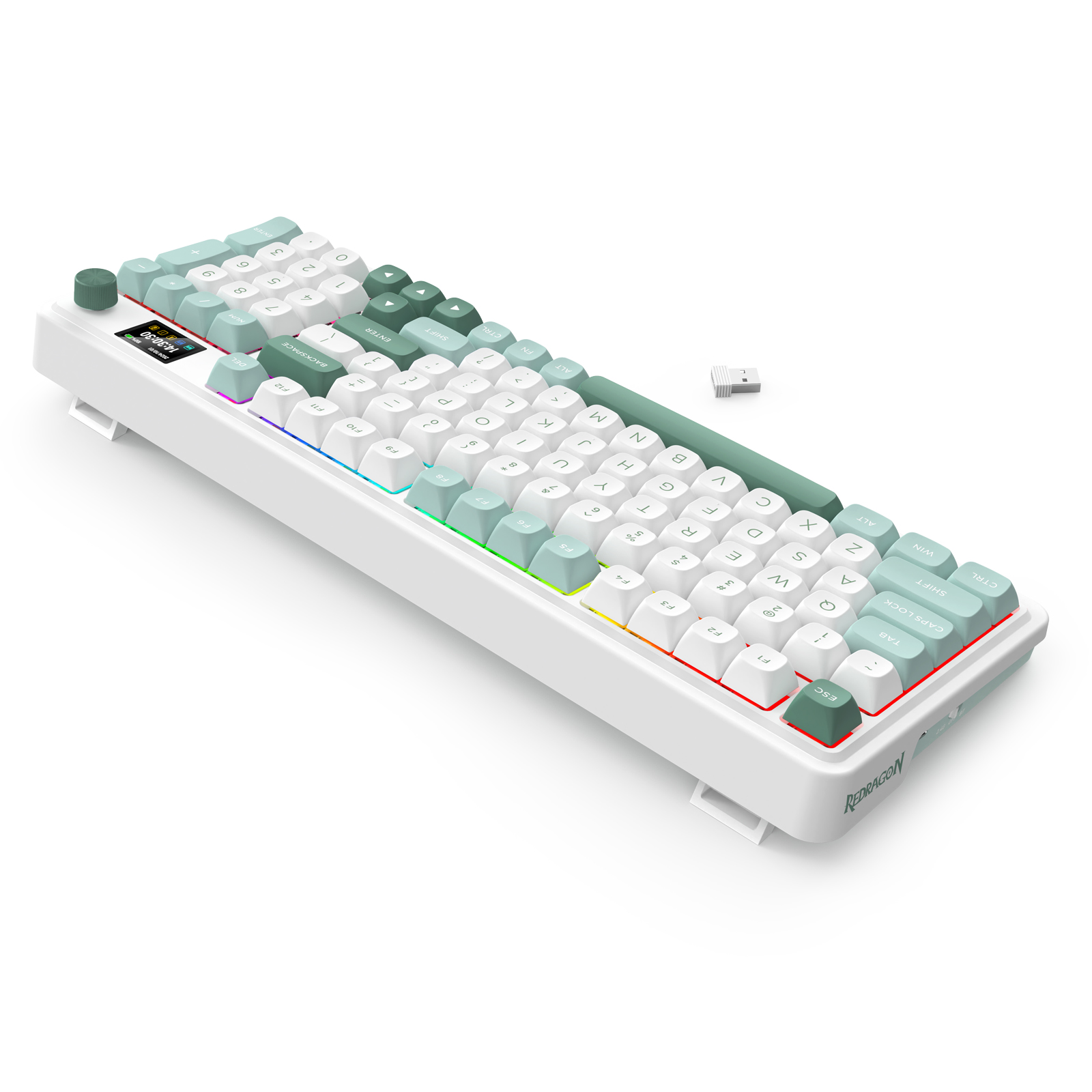 Redragon K719 GALATIN PRO 3-MODE LCD Screen Gasket Gaming Keyboard