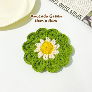 Handmade Flower Crochet Coasters Knitted Flower Coaster Mothers Gift Teacher Birthday Door Gifts