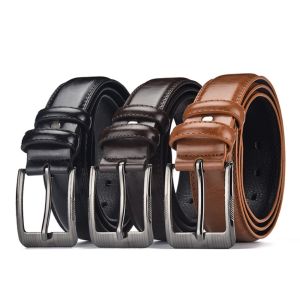 AAVGH Pin Buckle Mens Leather Belt PU Leather Adjustable Mens Business Belt Fashion Metal Buckle Waistband Men Accessories