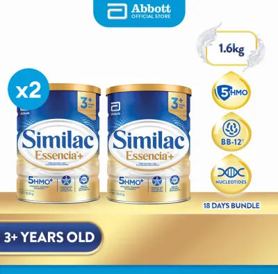 Similac Essencia Three 800g Bundle of 2 for Kids Above 3 Years Old Powdered Milk Drink (1.6kg)
