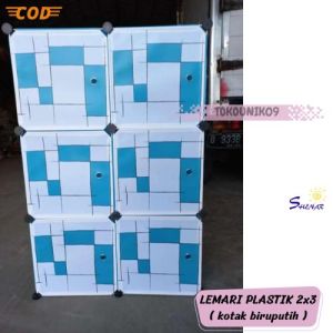 LEMARI PLASTIK 2x3 / LEMARI PAKAIAN / LEMARAI PAKAIAN GANTUNG & LIPAT / LEMARI BONGKAR PASANG SHENAR