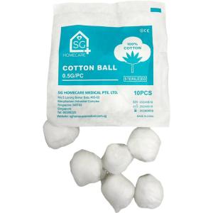 SG Homecare Medical Official Seller  Sterile Cotton Ball 10pcs/pack 0.5gm -Brand Winner or SG Homecare