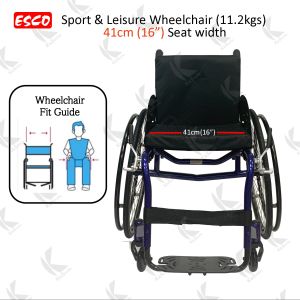 Esco Sport & Leisure Wheelchair/Stylish Wheelchair/Fashion Wheelchair/High Performance Wheelchair/Wheelchair with Camber Wheels