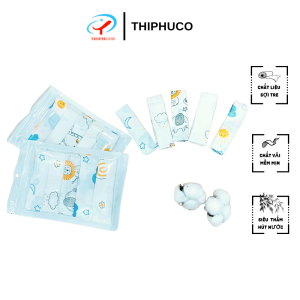 SET 5 Khăn tắm Bamboo khăn tắm sợi tre cho bé cao cấp THIPHUCO 29x29 khăn tắm cho bé sợi tre khổ lớn khăn tắm baby thấm hút mềm mại thông thoáng
