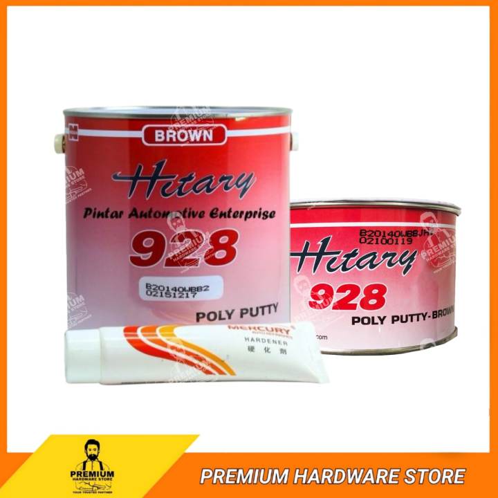 MERCURY NISSAN 928 POLY CAR PUTTY WITH HARDENER 1KG & 4KG (BROWN ...