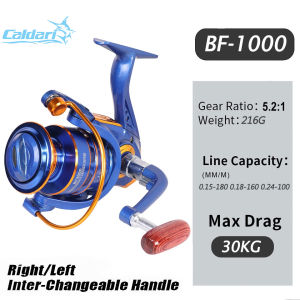 CALDARI Fishing Reel BF1000-7000 Model Spinning Reel 5.2:1 Gear Ratio Fishing Accessories Travel Fishing Reel