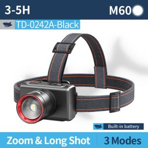 SMILING SHARK TD0242 LED Head Lamp Induction Work Headlight 3Mode 7000LM Type-c Rechargeable Waterproof Outdoor Camping Working Lighting