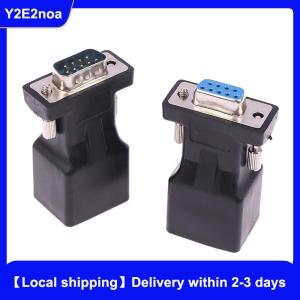 【Local shipping】 1Pc DB9 RS232 Male Female To RJ45 Female Adapter COM Port to LAN Ethernet Port Converter