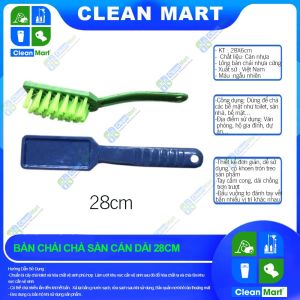 Bàn Chải Chà Sàn Cán Dài 28cm (Giao Màu Ngẫu Nhiên) - CLEAN MART