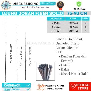 ✅TERLARIS Ujung Joran Pancing Fiber Solid Ukuran 758090 CM