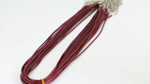 100pcs Leathers Necklace Cord with Clasp Braided Rope Necklaces String Metal Lobster Clasps 1.5/2mm Cord DIY