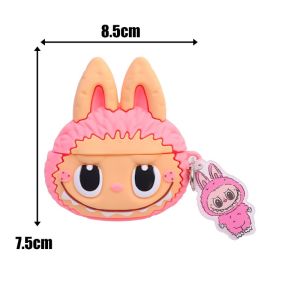 Labubu 3D Doll Silicone Earphone Case with Pendant for Airpods Pro 1/2 Cute Bluetooth Wireless Earphone Soft Anti-drop Headset Protective Cover