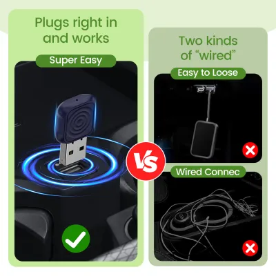 CarlinKit 2 in 1 Wired to Wireless CarPlay Android Auto Adapter for OEM Car Stereo With Type-C Adapter AI Smart Box Car Intelligent Systems for iPhone Android Phones