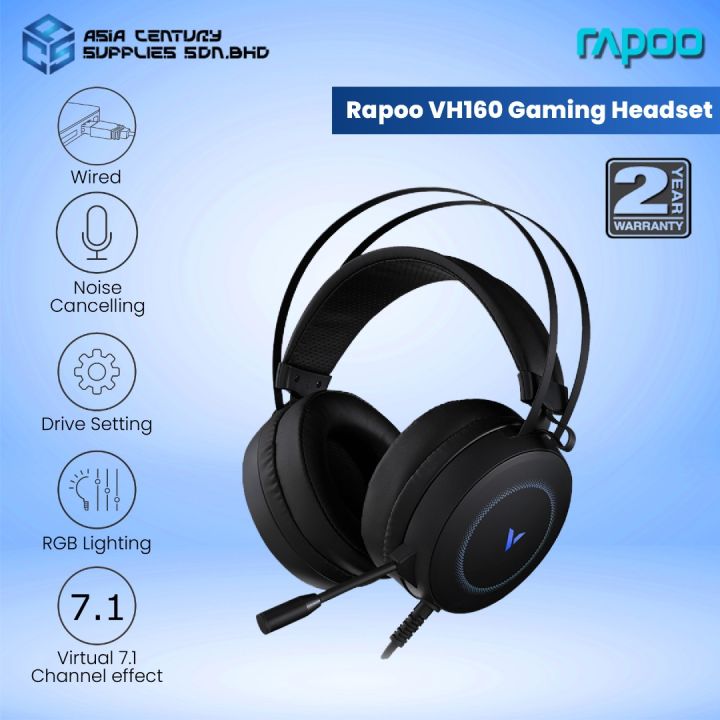 Rapoo VH160 Wired Virtual Channels RGB Gaming Headset [2