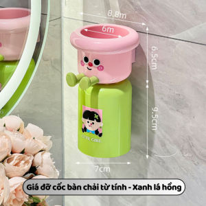 Kệ Để Bàn Chải Kem Đánh Răng Hoạt Hình Dễ Thương Cho Bé Kệ Kèm Cốc Bàn Chải Hình Thú Xinh Xắn