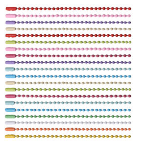 20/50Pcs Colorful Iron Ball Bead Chains For Jewelry Making DIY Key Chain Dolls Label Hand Tag Bag Hanging Ornament Crafts Accessories