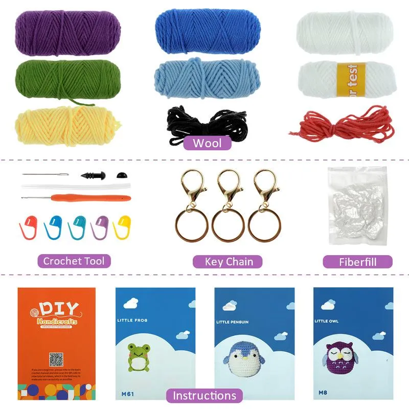 Beginner Crochet Kit DIY Crochet Starter Kit with Instructions and