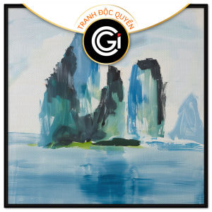 Tranh trừu tượng thư giãn vùng biển đảo phong cảnh đơn giảntranh treo tườngdán tường phòng khách thiền yoga.CGI-591