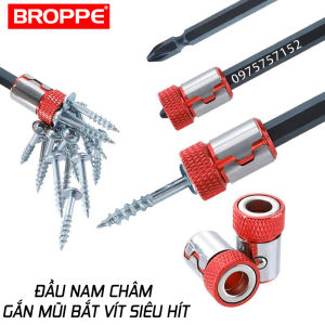 Bộ 2 đầu nam châm trợ lực gắn mũi vít siêu hít BROPPE vòng nam châm gắn mũi bắt vít tăng từ tính Tiêu chuẩn xuất khẩu châu Âu Nam châm hút dính vít gắn đầu mũi vít trợ lực công nghiệp nam châm tăng lực hút dính vít