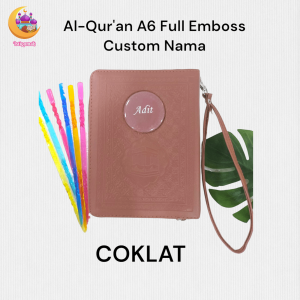 Al-Quran Terjemahan Kaleb Full Emboss Ukuran A6 Custom Nama - Istiqomah