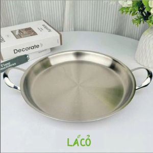 Chảo chảo nướng đa năng CHOCKMEN chảo nướng bánh Pizza chảo inox 316 CAO CẤP chảo inox nguyên khối Đúc chuẩn Châu Âu