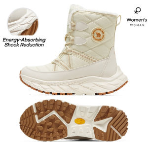 รองเท้าบูตลุยหิมะสำหรับผู้หญิงรองเท้าบูตลุยหิมะกันหิมะที่มีขนแกะเรียงรายให้ความอบอุ่นพื้นหนารองเท้ารองเท้าเดินกลางแจ้งการเดินป่าและรองเท้าบูตเดินป่า | ป้องกันการลื่นและอากาศหนาวสำหรับการเดินทางในหิมะ