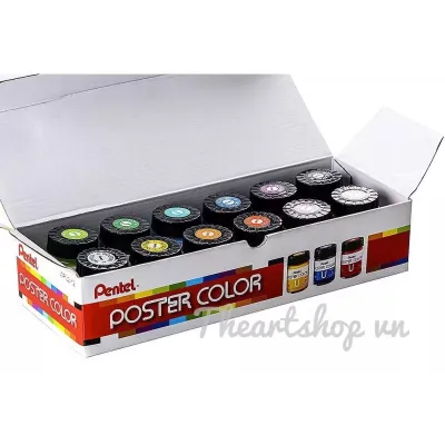 [THEARTSHOP] Bộ màu bột PENTEL Poster Color 30ml - Set 12 màu