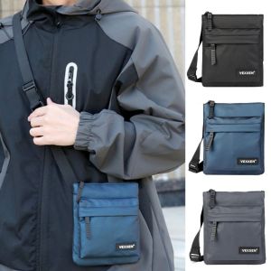 ESH63 Multifunctional Crossbody Phone Pouch Sports Handheld Male Square Bag Fashion Street Style Small Shoulder Bag Man
