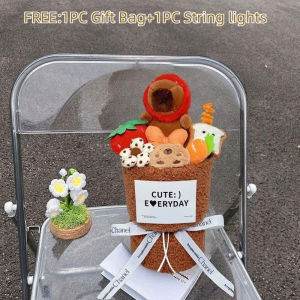 Cute Plush Doll Toy Capybara Bouquet Plushies Bundle Stuffed Animal Soft Kids Gift Birthday Present Barang Mainan