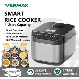 Vermax Smart Rice Cooker 4L Home Multifunctional 12 Hour Delay Time Portable Non-Stick Rice Maker