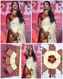 [PRE ORDER - 10 DAYS] SOFT LICHI SILK BEAUTIFUL RICH PALLU & JACQUARD WORK (Normal / Ready To Wear)_6057