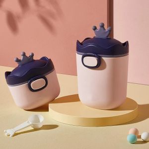 Infant Milk Powder Storage Box Crown Lanyard Infant Feeding Food Dispenser Container Toddler Snack Food Portable Storage