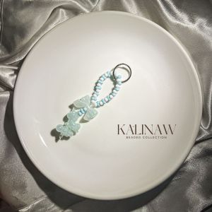 KALINAW GlimmerLush Unicorn Glossy Ribbon Peanut Beads Beaded Keychain/ Phone Charms