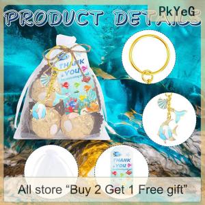 [COD] PkYeG Tool 10 Sets Birthday Party Favors Including 10Pcs Ocean Themed Keychains Thank You Tags And Gift Bags For Birthday Party Supplies