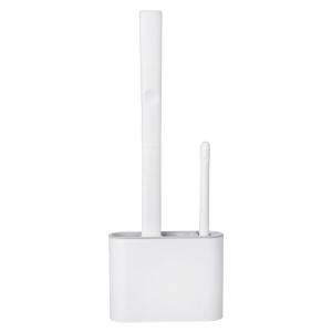 Toilet Bowl Brush and Holder Set Silicone Toilet Brush Wall Mounted Toilet Scrubber with Brush Bristles Ventilated Base Toilet Cleaner