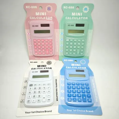 Kalkulator Kecil 8 Digit Calculator Mini Pocket Full Color Warna Macaroon Lucu Pastel Soft Estetik Aesthetic