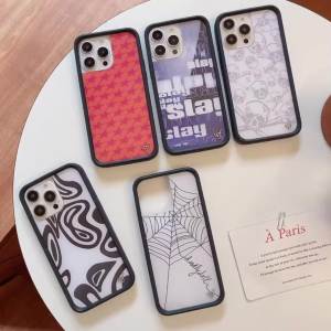 Wildflower 3D web English Skull Head Phone Case for iPhone 16 15 14 13 12 17 Pro Max Plus Air 16pro STAR WF Cute Cartoon Cover