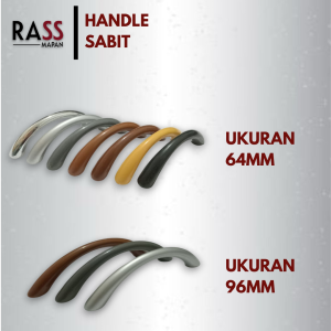 6PCS Handle Tarikan Pegangan Lemari Laci Sabit 211 Plastik 64mm 96mm