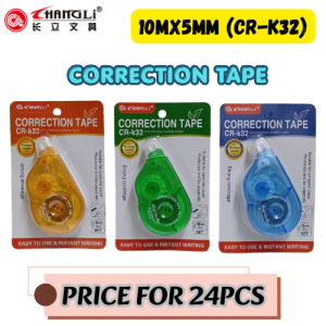 【1BOX=24PCS ! ! !】CHANGLI Correction Tape / Pita Pembetulan 10Mx5MM (CR-K32/CR-K65) (PRICE FOR BOX)