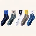 GF Super socks 5pairs set Fashion Korean Socks for aldult Long Socks For Men Cotton unisex 38-44 Free-Size. 