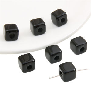 25Pcs 10mm Plastic Acrylic Solid Colorful Square Cube Beads for Necklace Bracelet Keychain DIY Jewelry Craft Making