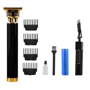 T9 Vintage Alat Pangkas Rambut Anak Dewasa Cukur Bulu Hair Clipper Bahan Metal Tajam Baterai Bisa Diganti